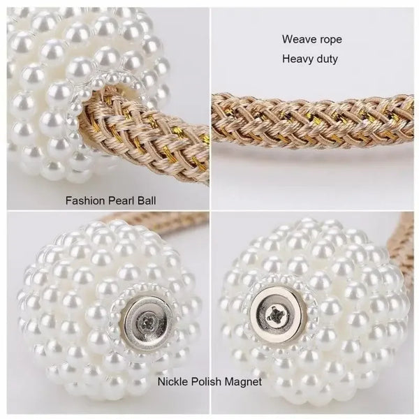 Elegant Pearl Curtain Clips