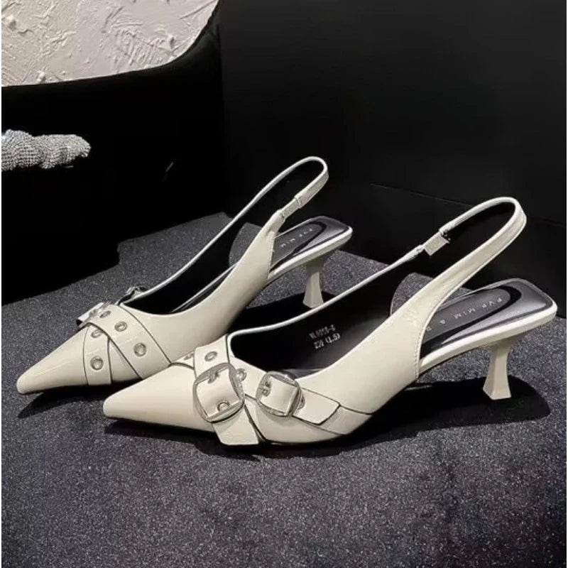 Elegant Kitten Heel Sandals