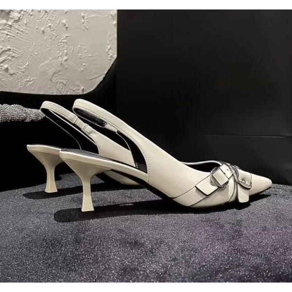 Elegant Kitten Heel Sandals