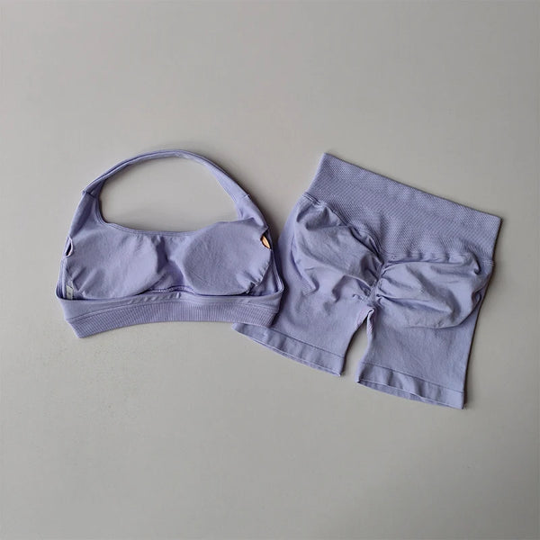 Elegant Peach Yoga Set