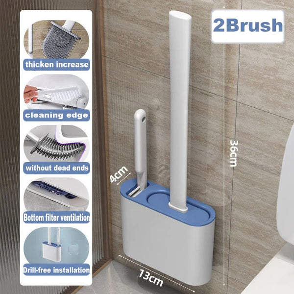 Soft Bristle Toilet Brush Set